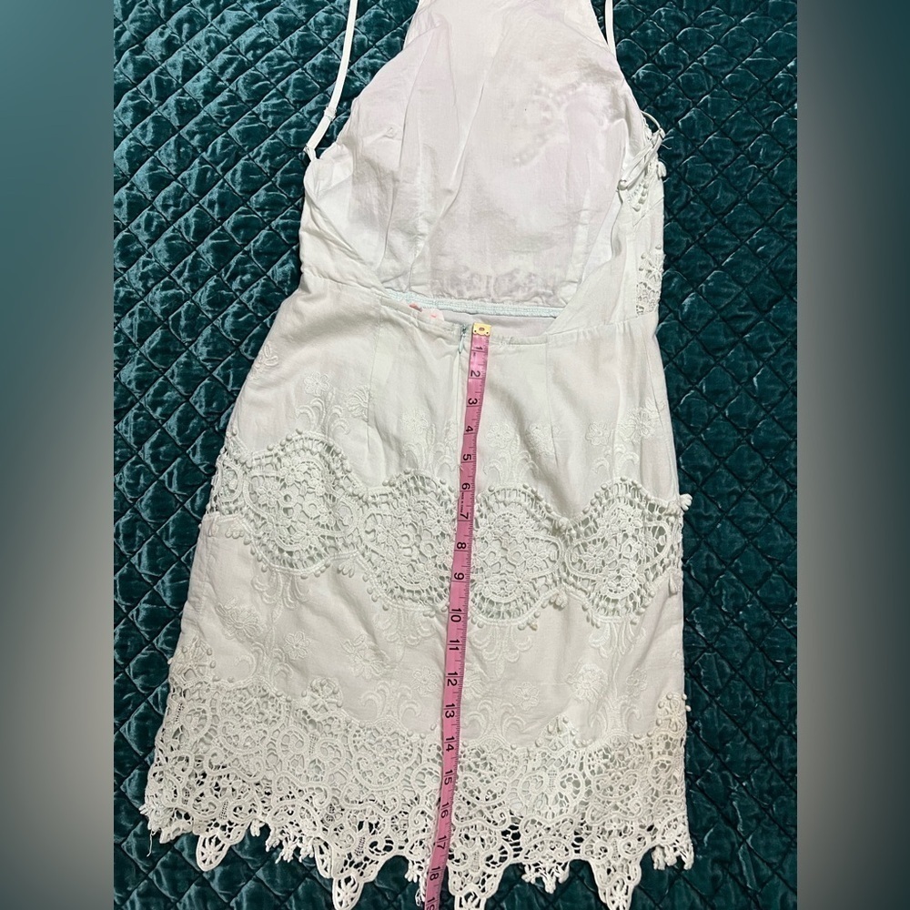 Mint Open Back Lace Dress - Picture 11 of 11